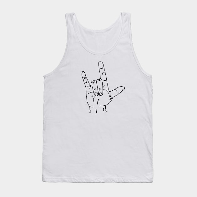 Rock On / I Love You Tank Top by trentond
